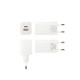 Сетевое зарядное устройство "vlp" G-Charge 30Вт USB-C+USB-A, PD, QC, белый