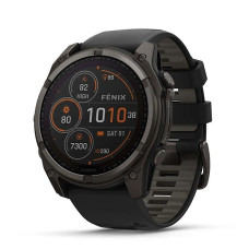 Часы Garmin Fenix 8 - 51 mm Solar Sapphire Carbon Gray DLC Titanium Black / Pebble Gray